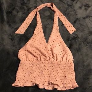 70’s polka dot halter  top